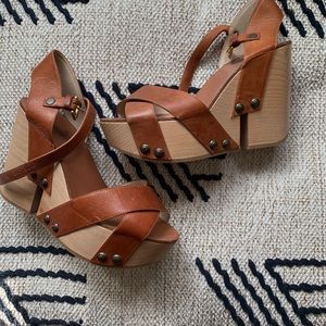 Authentic Chloe Leather Wedges